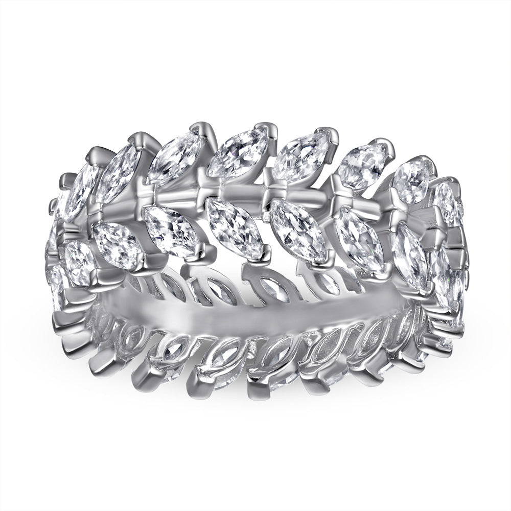 Row Leaf Ring