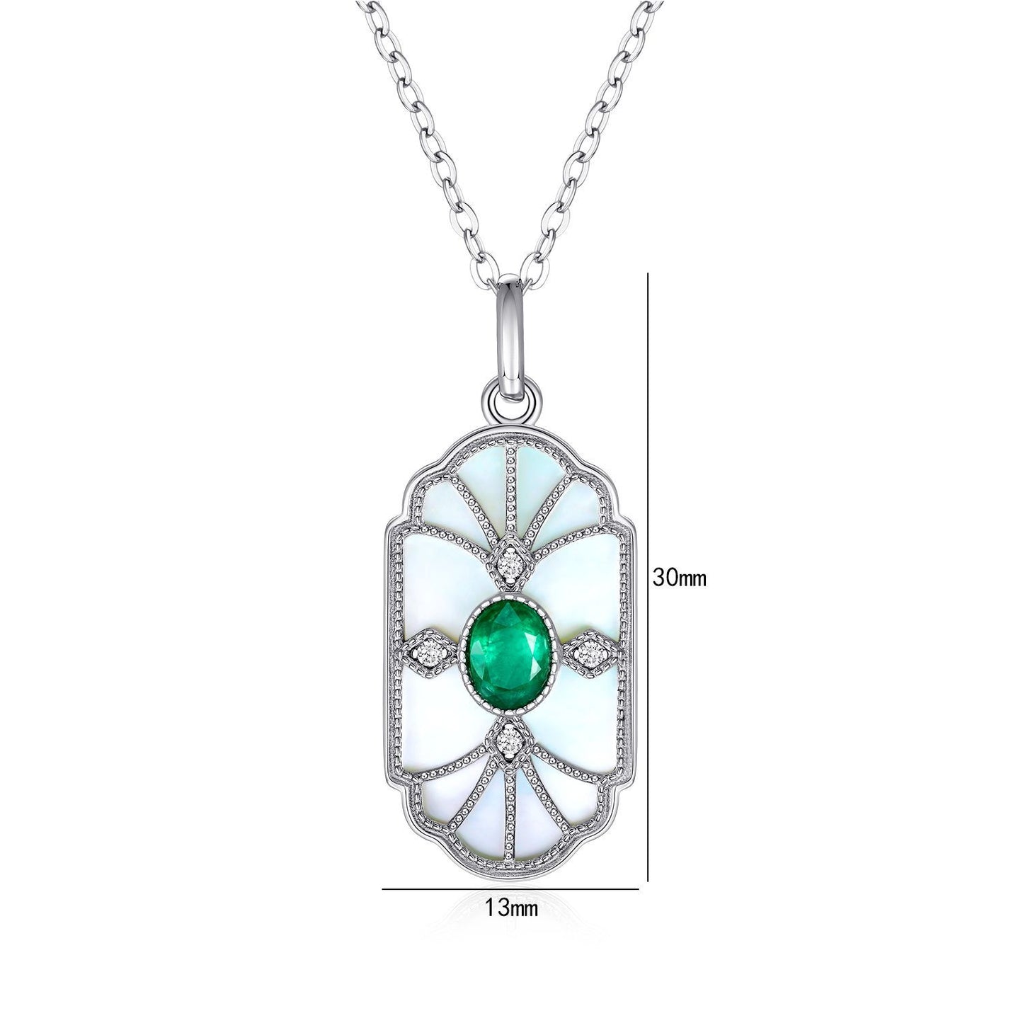 Isabella Natural Emerald Necklace