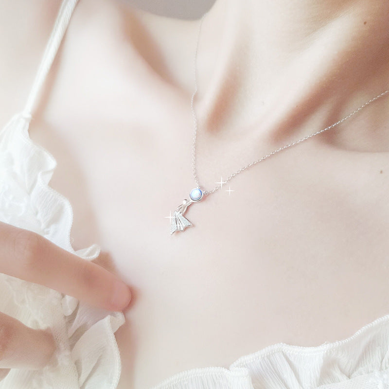 Paper Airplane  Necklace