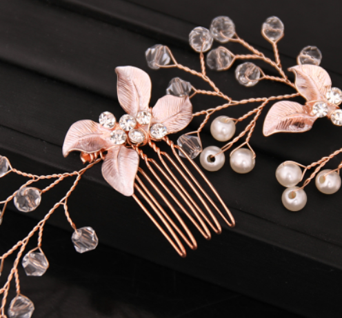 peachy pink Leaf Flower Headgear