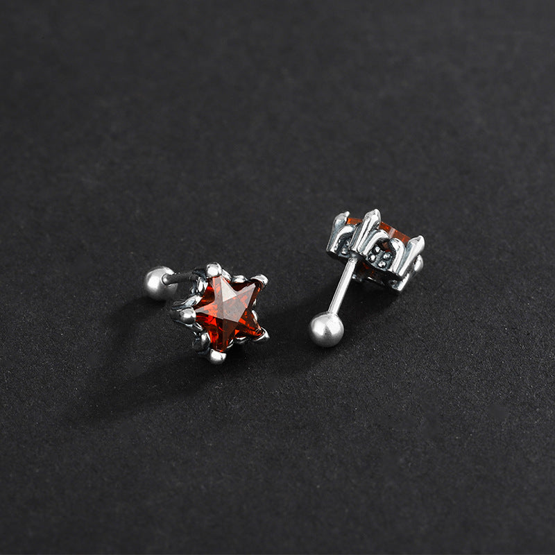 Star Red Diamond Earrings