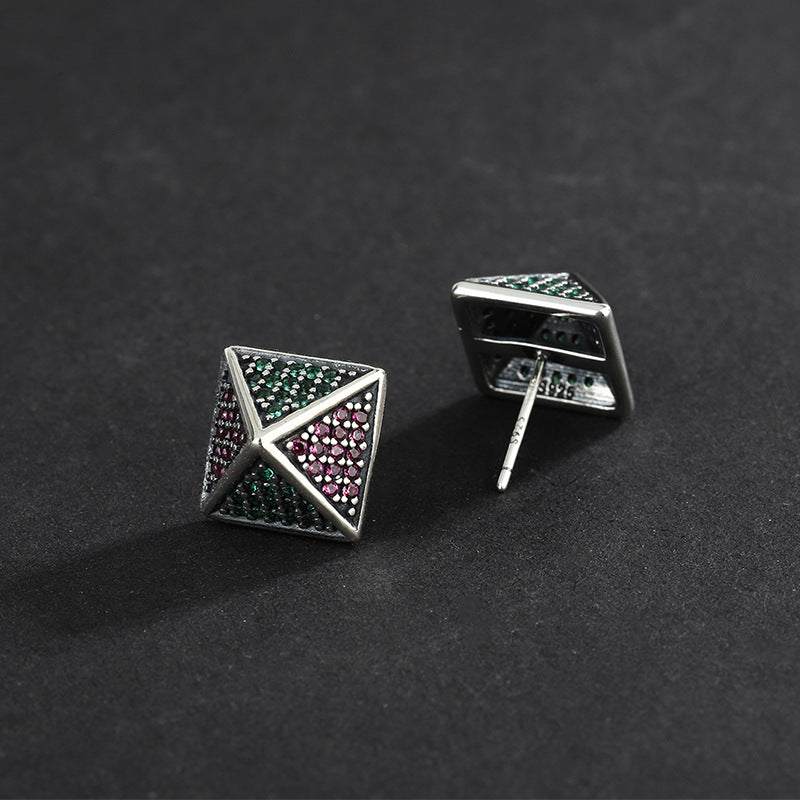 Colorful Pyramid Earring