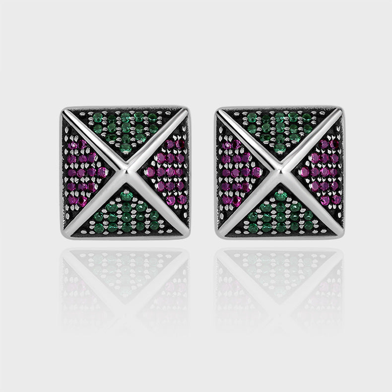 Colorful Pyramid Earring