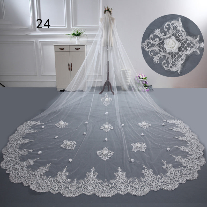 Master Wedding Veil Long Long Tail