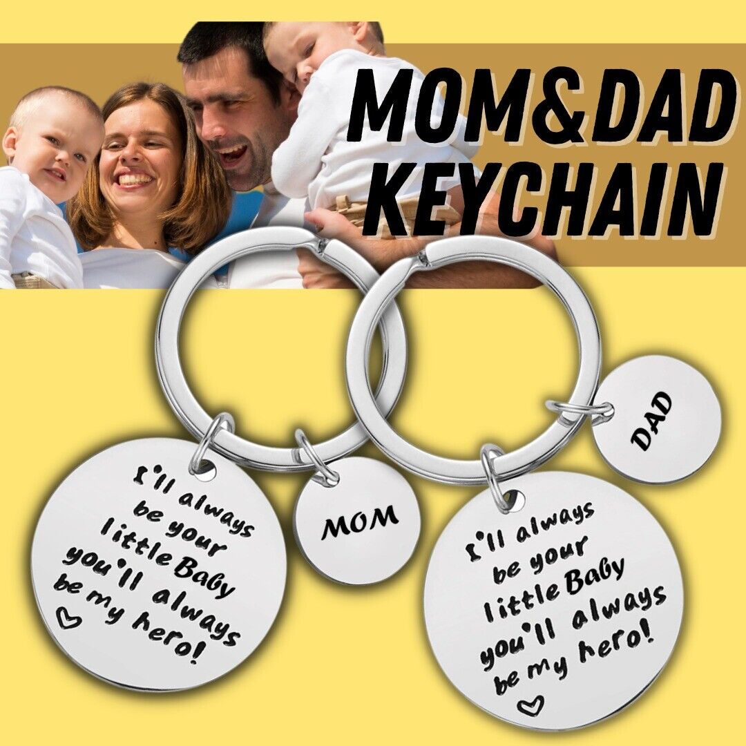 Gifts For Dad &Mom Key Chain Jewelry Love Parents Gifts For Fathers Mothers Day