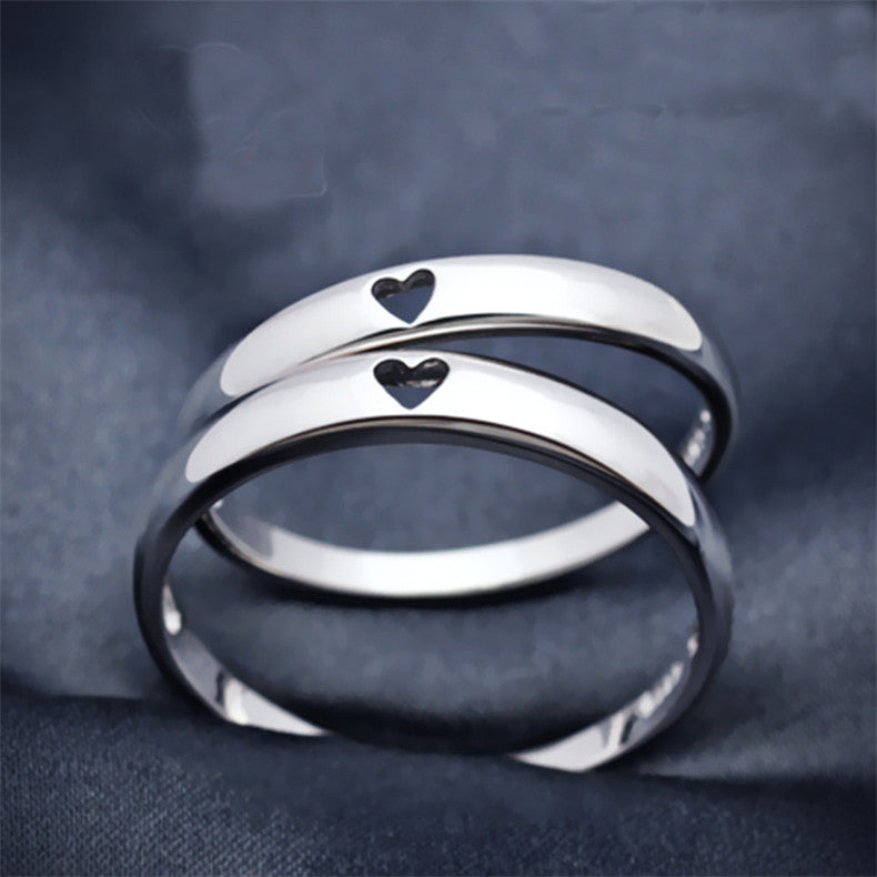 Heart Hollow Rings For Couples